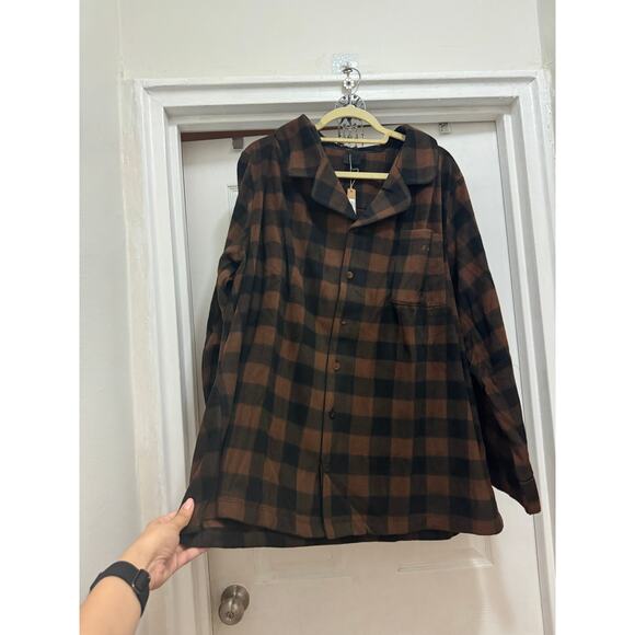 Skims Size 4X Plaid Sleep Set Jasper Buffalo Check Holiday Brown pajamas no box - Picture 5 of 8